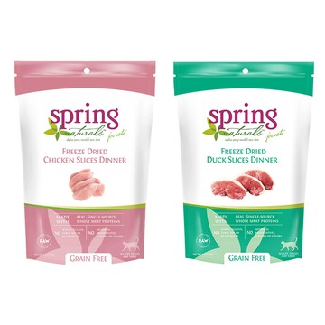 Spring Natural 【4入組】美國- 4oz (113g) 無穀冷凍乾燥貓餐食 (貓主食/貓乾糧/貓飼料)