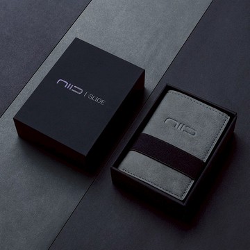 【情人節禮盒】SLIDE2 Vegan Mini Wallet 防盜科技皮夾 霧灰