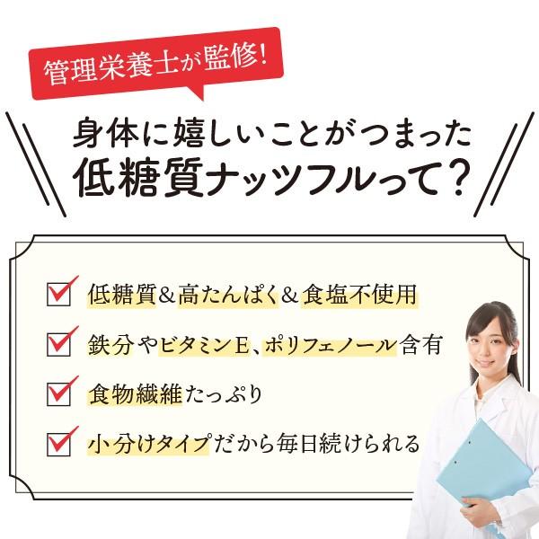 低糖質ナッツフル 115g 10個セット 食べ切り小分けパック 低糖質 高たんぱく 食塩不使用 食物繊維たっぷり