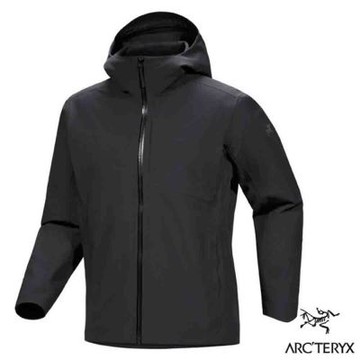 【ARCTERYX 始祖鳥】男 Sawyer 連帽防風保暖軟殼外套.夾克.風衣.機車外套/可調式風帽.刷毛襯裡/ X000009894 黑