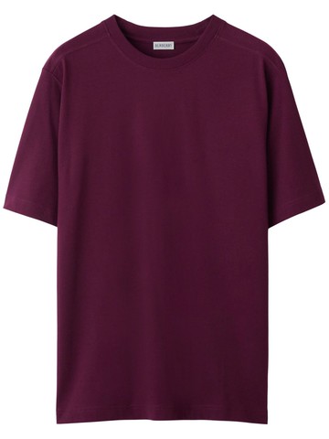 Burberry - crew-neck cotton T-shirt - men - Cotton - XXL - Purple