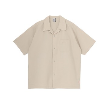 CHUMS Seerchucker Stretch S/S Shirt 男 短袖襯衫 米灰色 CH021261G057