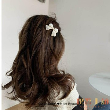 髮夾精致珍珠蝴蝶結BB夾女發飾頭飾邊夾頂夾新款發卡【倪醬小鋪】