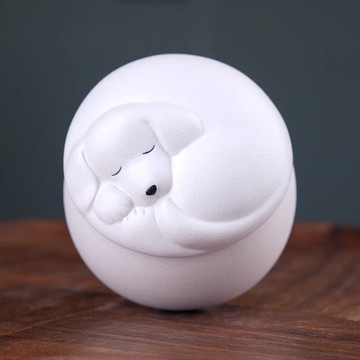 沉睡安息貓咪狗狗骨灰盒 毛發牙齒紀念收藏壇 可愛寵物火化殯葬罐 d8012