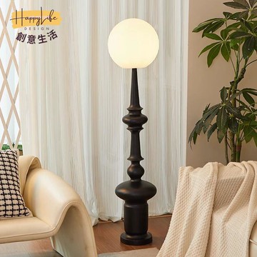 復古 羅馬柱落地燈 客廳 沙發旁擺件氛圍燈 法式奶油臥室 床頭 裝飾臺燈 [PP0504011]
