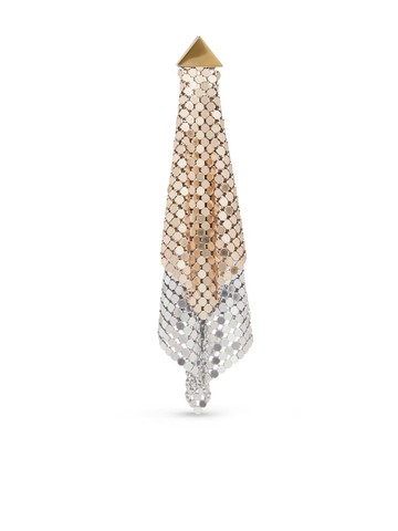 Rabanne - Pixel mesh pendant earrings - women - Aluminium - One Size - Gold