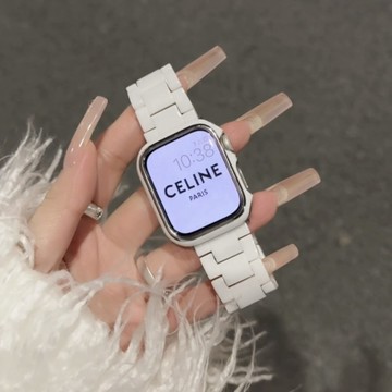 純白簡約陶瓷錶帶 適用 Apple Watch 11 錶帶 s10 9 8 7 6 5 4 SE 蘋果手錶錶帶 42mm