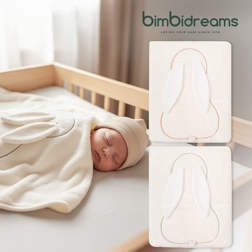 【bimbidreams】長耳兔兔毯禮盒 140x110cm/滿月禮