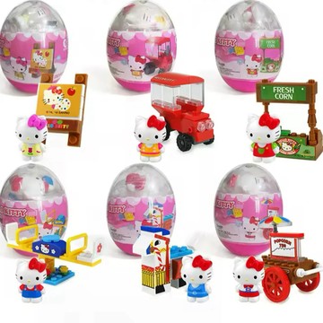 +1元多好禮  快速出貨《大木生活館》多入組【SANRIO】三麗鷗歡樂農場盲蛋 HELLO KITTY 童趣 擺飾 情人節 送禮 香膏 唇膏