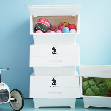 迪士尼 米奇 上掀兩折防塵收納箱(40L/2入組) 正版授權 衣物整理 收納箱 整理箱 收納盒【5ip8】DN0025