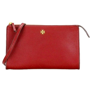 TORY BURCH 素面皮革斜背包  24 x 14 x 4cm  紅色