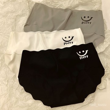 P3-【限時特賣】內褲女 女生內褲 性感內褲 無痕內褲 冰絲內褲 5條 無痕冰絲內褲女中腰抗菌襠學生少女士舒適透氣夏季輕