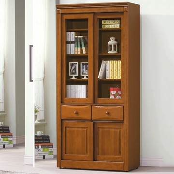 MUNA家居   查克斯3尺中抽推門書櫃(F03-15)  91X45X198cm