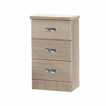 ASSARI-三抽床頭櫃/床邊櫃白橡