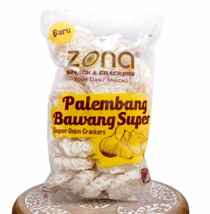 エビたまねぎせんべい平型 ZONA KERUPUK PALEMBANG BAWANG SUPER    インドネシア お菓子 タピオカ スナック 変わったもの zona