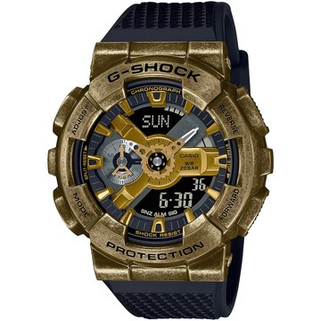 CASIO G-SHOCK 工業風仿舊金屬雙顯手錶 GM-110VG-1A9