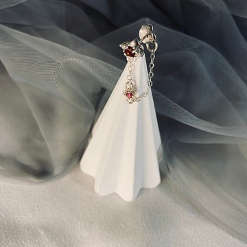 法式微醺 | 彩星軌耳環 | 天然寶石 925銀 手工