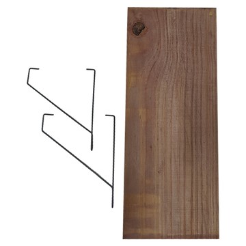 家窩樂 免打孔牆上置物架 簡約款  大(14 x 15 x 40cm)  深棕  1層