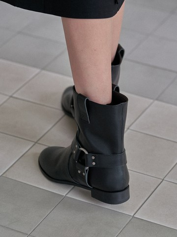 Classic Harness Boots_Black Leather
