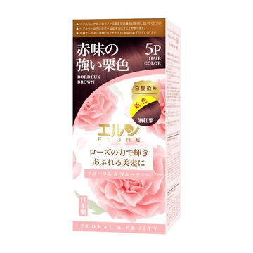伊露恩花香染髮霜5P酒紅栗色