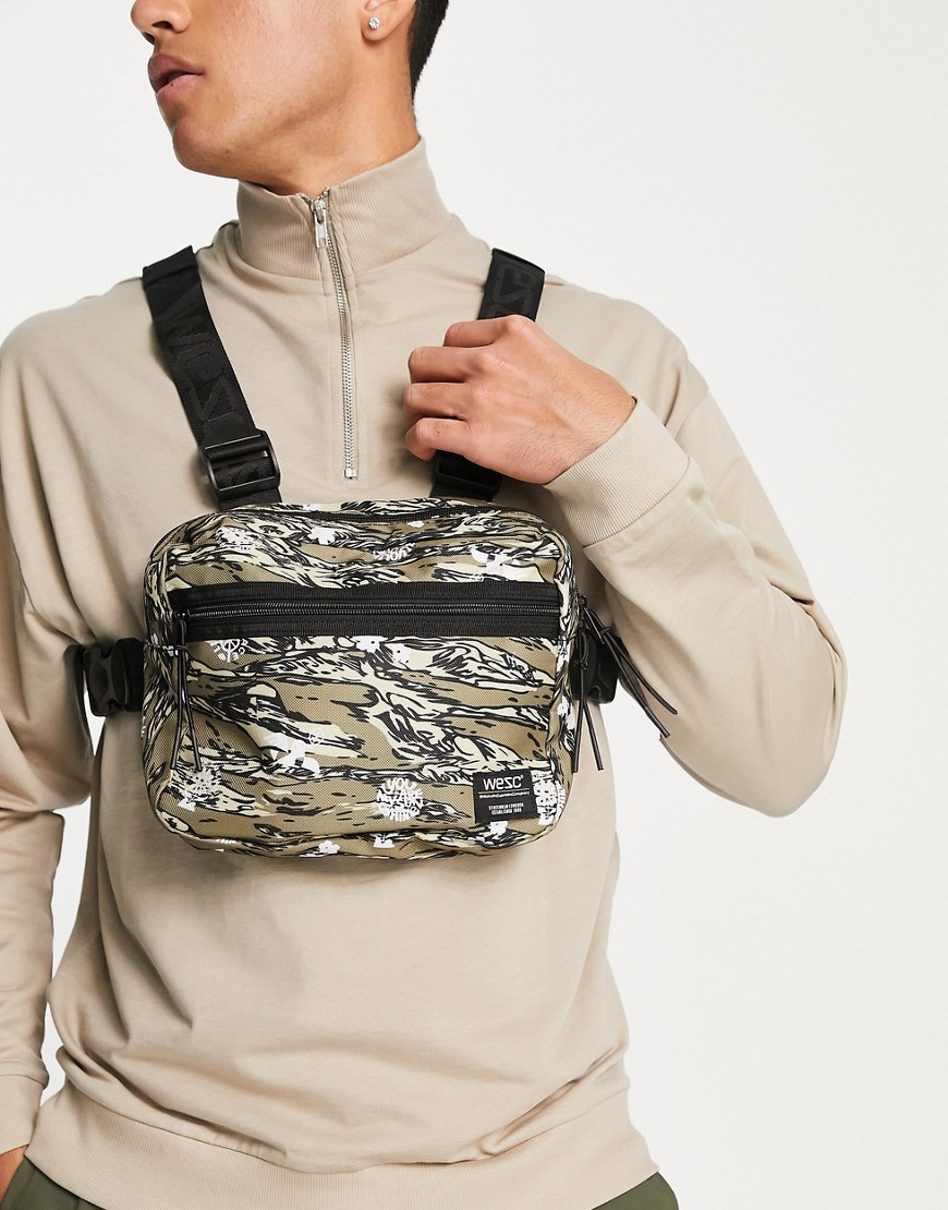 WESC tiger camo chest rig bag-Grey