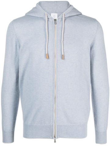 Eleventy - hooded cashmere cardigan - men - Cashmere - M - Blue