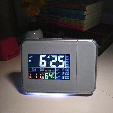 電子鬧鐘創意個性智慧臥室床頭兒童學生簡約男夜光多功能投影時鐘 名創家居館