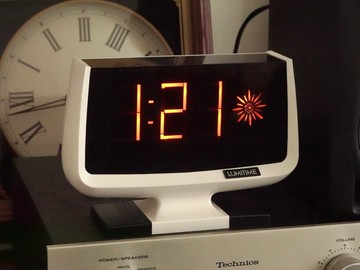 日本 昭和 田村電機 LUMITIME 時鐘 古物 太空年代 復古摩登