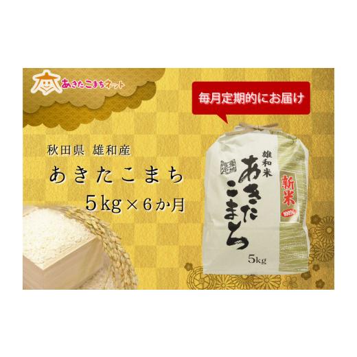 ふるさと納税 秋田県 秋田市 秋田市雄和産あきたこまち清流米  半年分(5kg×6か月)