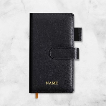 便攜加厚皮質按扣筆記本