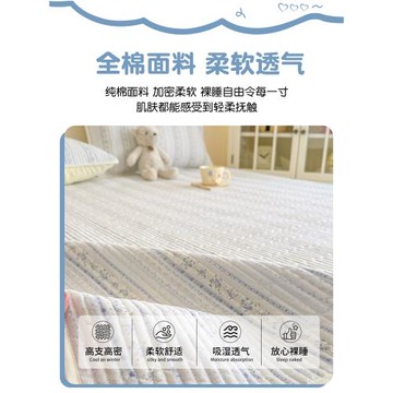 小清新純棉床蓋單件四季通用全棉夾棉厚床單防滑榻榻米炕蓋三件套