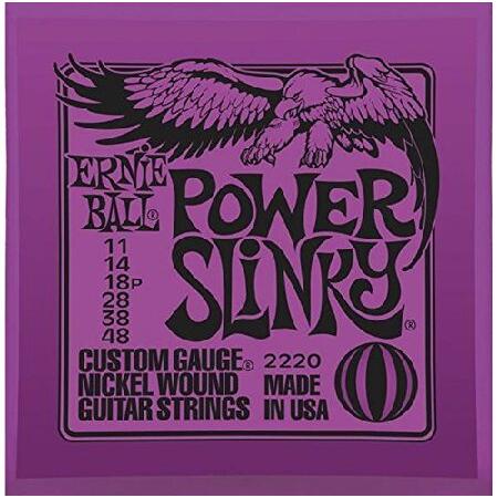 Ernie Ball Power Slinky カスタムゲージ ニッケル巻きギター弦 セット .011 .048 (12パック)