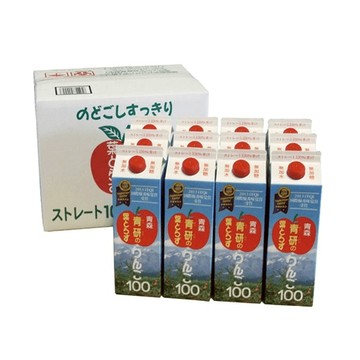 【日本青研】青森天然純榨蘋果汁 980ml｜整箱6/12入任選｜日本原裝進口 100%純果汁 無加糖 青森蘋果原汁 果汁