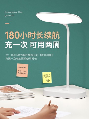 臺燈護眼書桌小學生學習專用女孩兒童寫字床頭家用充電插電式臺風
