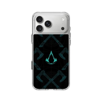 iPhone 17 Pro Max Clear Case（相機按鈕） 透明 - Assassin's Creed - Valhalla - Dual Axes