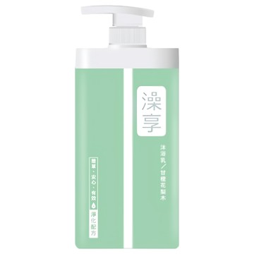 澡享 沐浴乳 甘橙花梨木  95%以上源自天然  潔淨配方  無皂鹼 沖洗容易  清爽不黏膩  1kg  1瓶