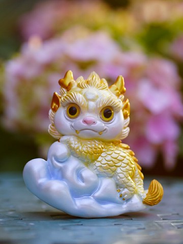 生肖龍年家居桌面擺件中國龍公仔辦公室裝飾品本命年解壓生日禮物