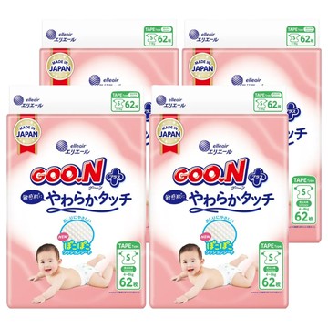 GOO.N 大王 日本境內版 SJ柔觸肌系列 黏貼型尿布  248片  S