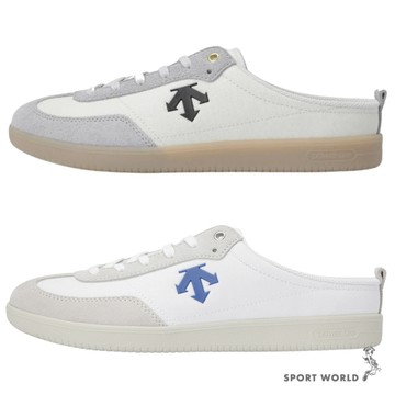 Descente 迪桑特 休閒鞋 男鞋 女鞋 穆勒鞋 帆布 米/白【運動世界】SR123LSN15-GRY0/SR123LSN15-WHT0