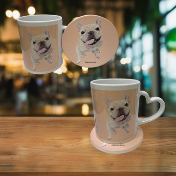 法鬥 陶瓷馬克杯 + 杯墊 | 禮品套裝