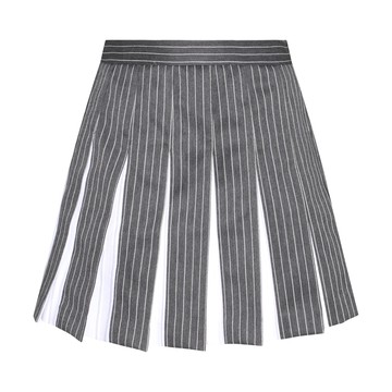 Thom Browne - Grey And White Cotton-wool Blend Skirt