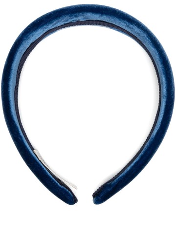 Jennifer Behr - Tori velvet headband - women - Silk/Plastic - One Size - Blue