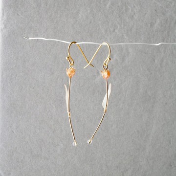 單朵鬱金香 耳環/耳夾