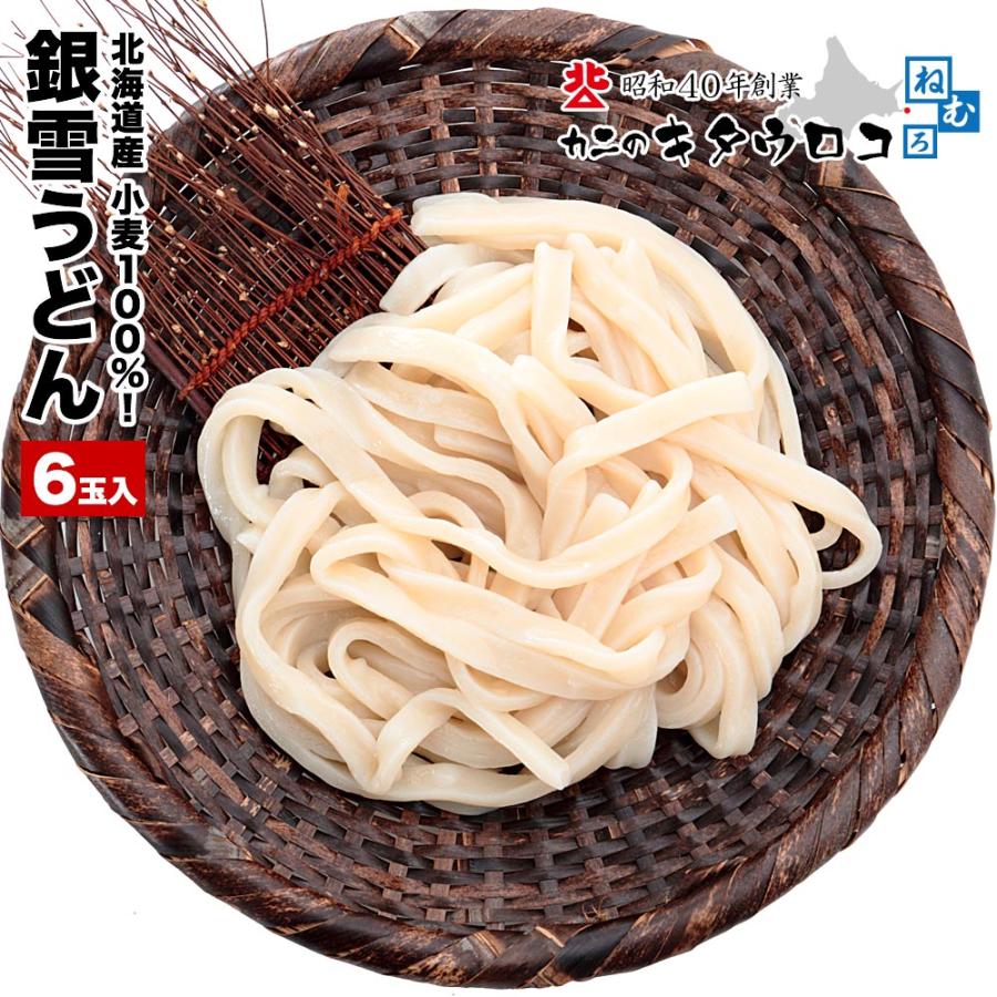 うどん 100g 6玉入 北海道産小麦100パーセント 麺のみ