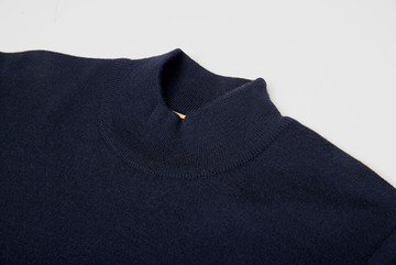 男士 針織毛衣 防縮 半高領毛衣 純羊毛衣 三燕牌羊毛上衣 美麗諾羊毛 100%純羊毛 7973-1 半高 藏青