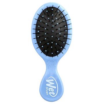 Wet Brush, 迷你順髮梳，適用於溼發或乾發，藍色，1 把刷子