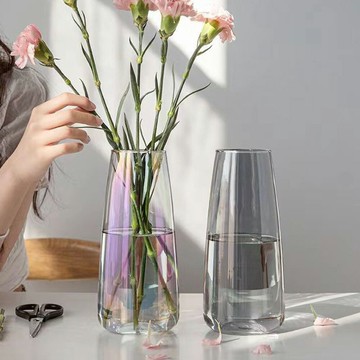 現貨_台灣出貨_北歐清新簡約款玻璃花瓶 插花瓶 乾燥花花瓶 花器 水培容器