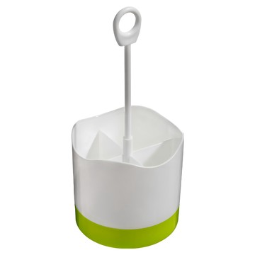 PREMIER HOUSEWARES 4格餐具瀝水收納筒  11 x 25cm  1個  綠色 + 白色