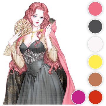 Sara (7色) 44 (honne market) 人物貼紙 女孩貼紙 黑浣熊