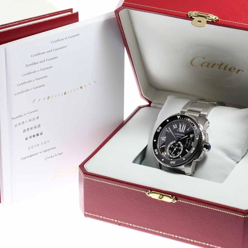 カルティエ CARTIER W7100057 カリブル ドゥ カルティエ ダイバー デイト 自動巻き メンズ 内箱・保証書付き_766409